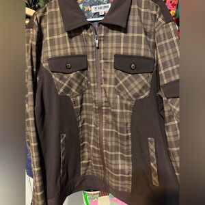 Stacy Adams Brown Plaid Men's Jacket